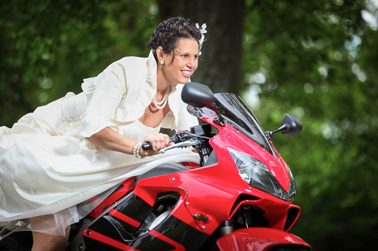 motorcycle bride